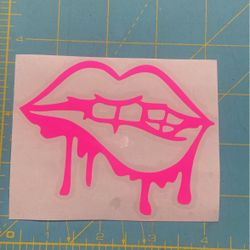 lips car decal 