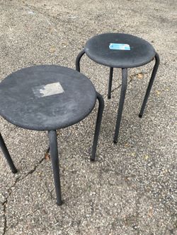 Two metal stools