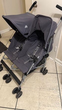 - Double Umbrella Stroller Grey/Black