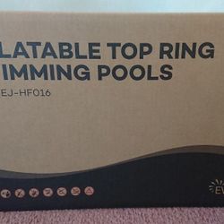 Inflatable Top Ring Swimming Pool with Cover, 10ft x 30in; Brand New, Sealed Box