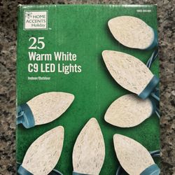 warm white C9 LED lights (4) boxes available
