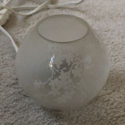 IKEA Small Lamp White Floral