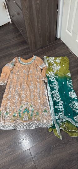 Embroidered Pakistani Salwar Kameez with Dupatta