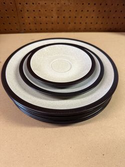 Vintage Mikasa Terra Stone Vanilla Dinnerware Lot 7 Pieces