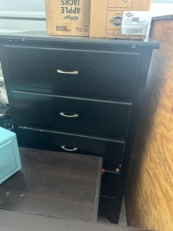 Black real wood drawers