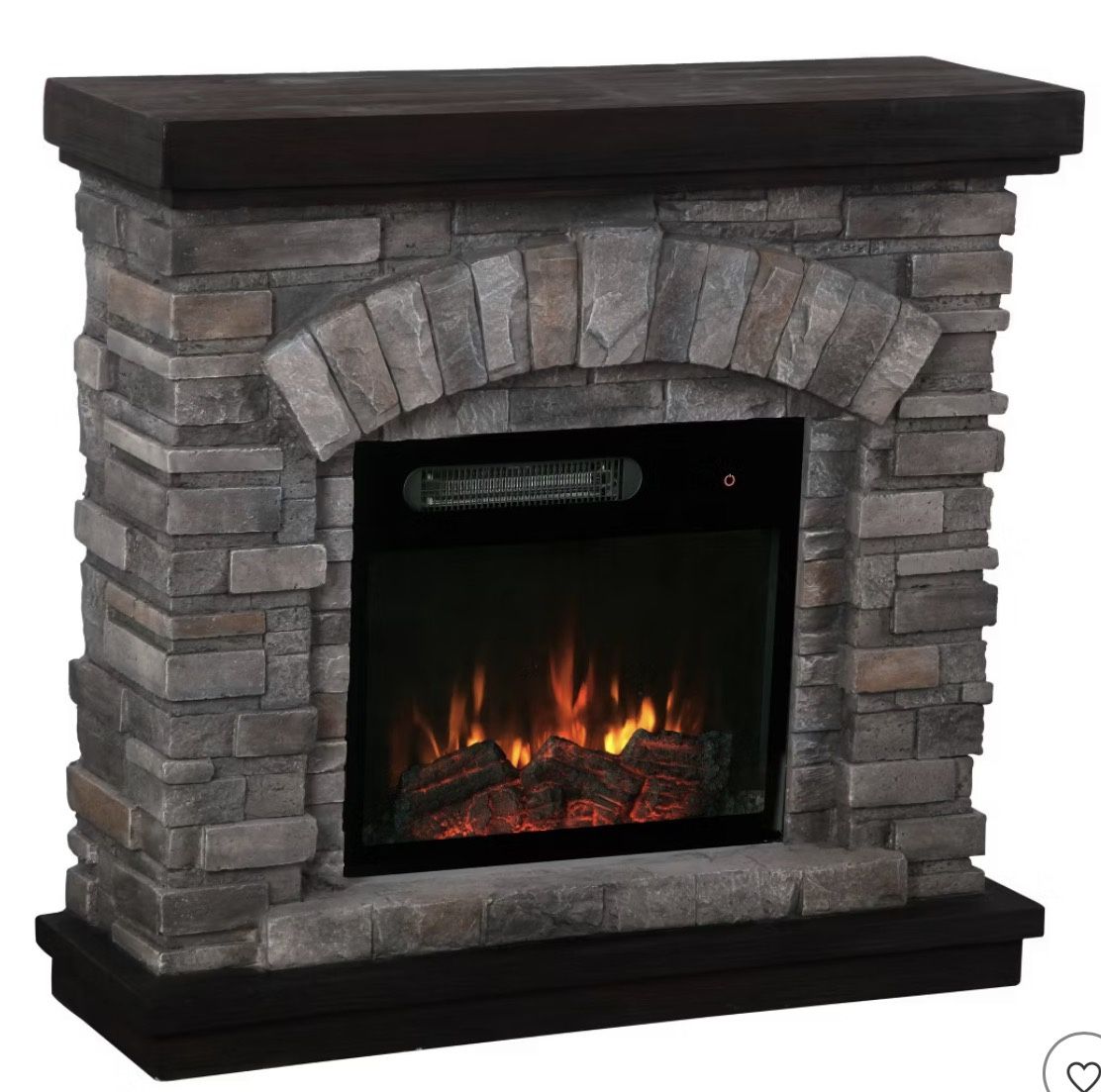 36" Freestanding Electric Fireplace Gray - Home Essentials: Remote Control, LED, No Assembly