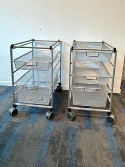 Rolling File cabinet with two drawers wi