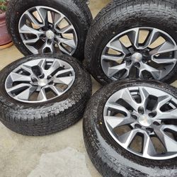20" CHEVY WHEELS SUBURBAN TAHOE SILVERADO AVALANCHE WHEELS NEW TIRES. $950 FIRM