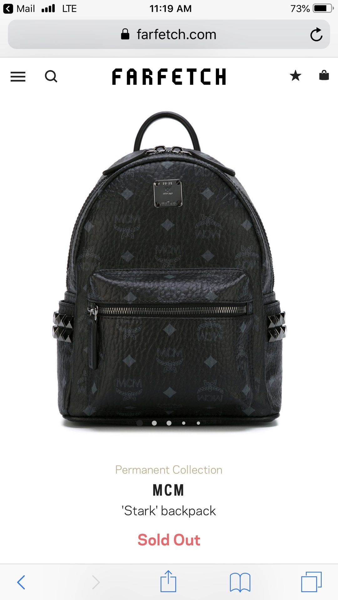 MCM “stark” backpack