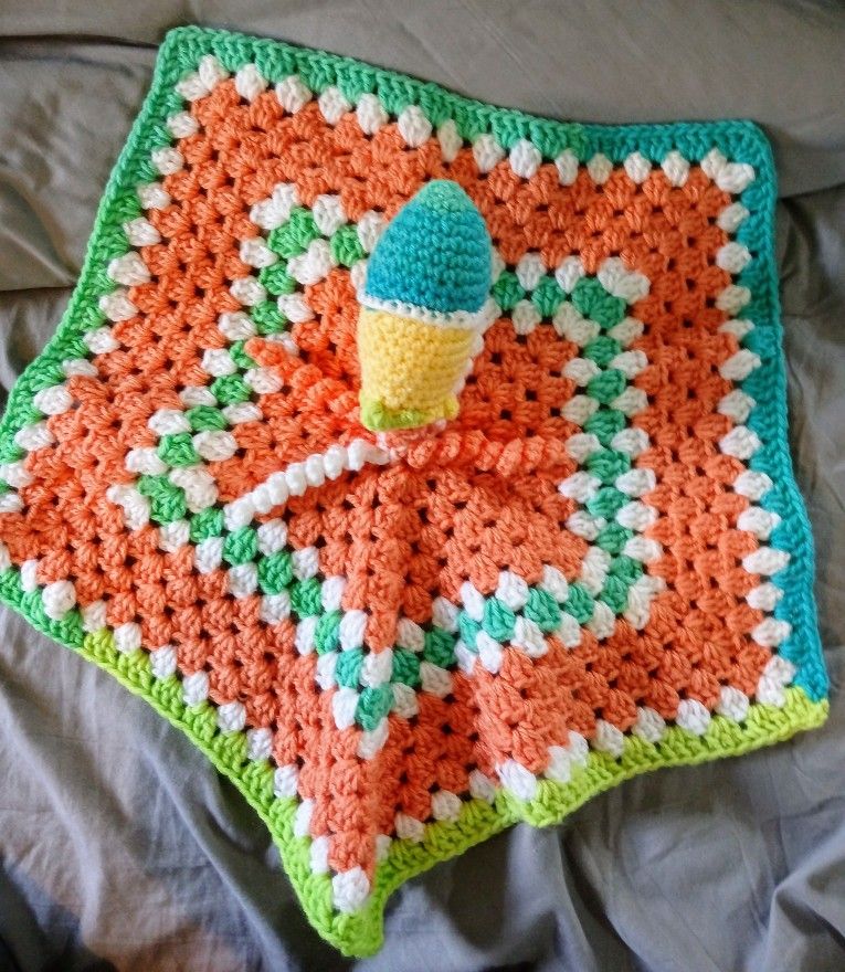 Handmade Crochet Rocket Lovey