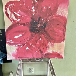 36 X 36 canvas Red Painting 