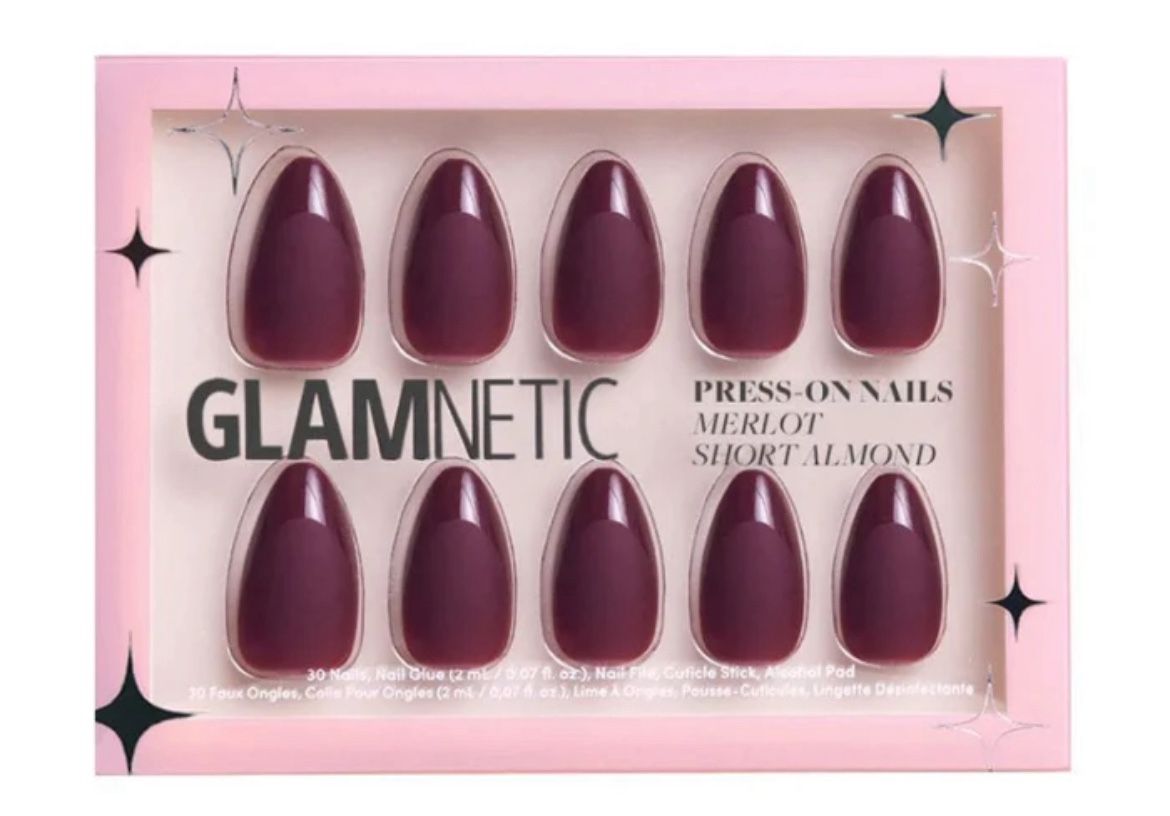 Glamnetics Nails in Merlot