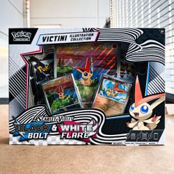 Pokémon TCG Unova Victini Illustration Collection Black Bolt White Flare 4 Packs 3 Foil Promo Cards