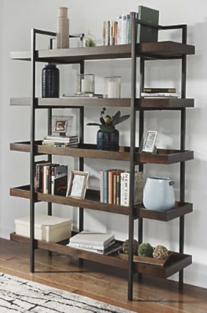 Starmore 76" Bookcase- real wood- good quality bookshelves or wall decoration