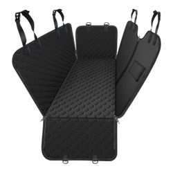 Dog Car Seat Cover, Waterproof Dog Hammock for Car, Black All