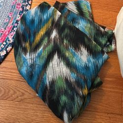 Free - Rayon Type Fabric With Abstract Print 