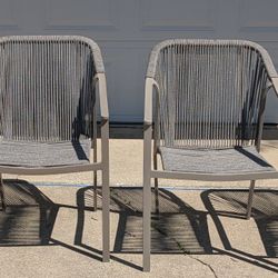 Outdoor Metal Rope Chairs