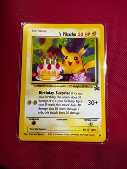 Birthday Pikachu WOTC Black Star Promo LP