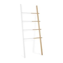 Umbra Hub Ladder Freestanding Towel Rack, White/Natural
