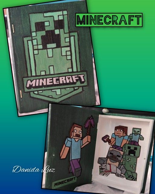 Mincraft Wooden Book Box