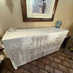 White Ornate Dresser Like New