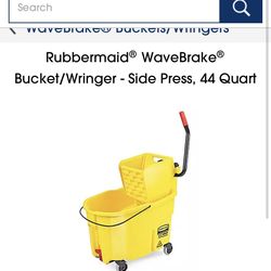 Rubbermaid “Wavebrake” Bucket / Wringer 44 Qt  Side Press