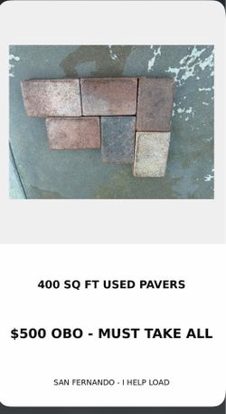 400 Sq Ft Used Concrete Pavers - $500 OBO - San Fernando