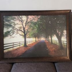 Vintage Painting With Wooden Frame