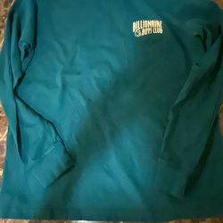 Billionaire Boys Club Teal Long Sleeve Crewneck Logo Shirt