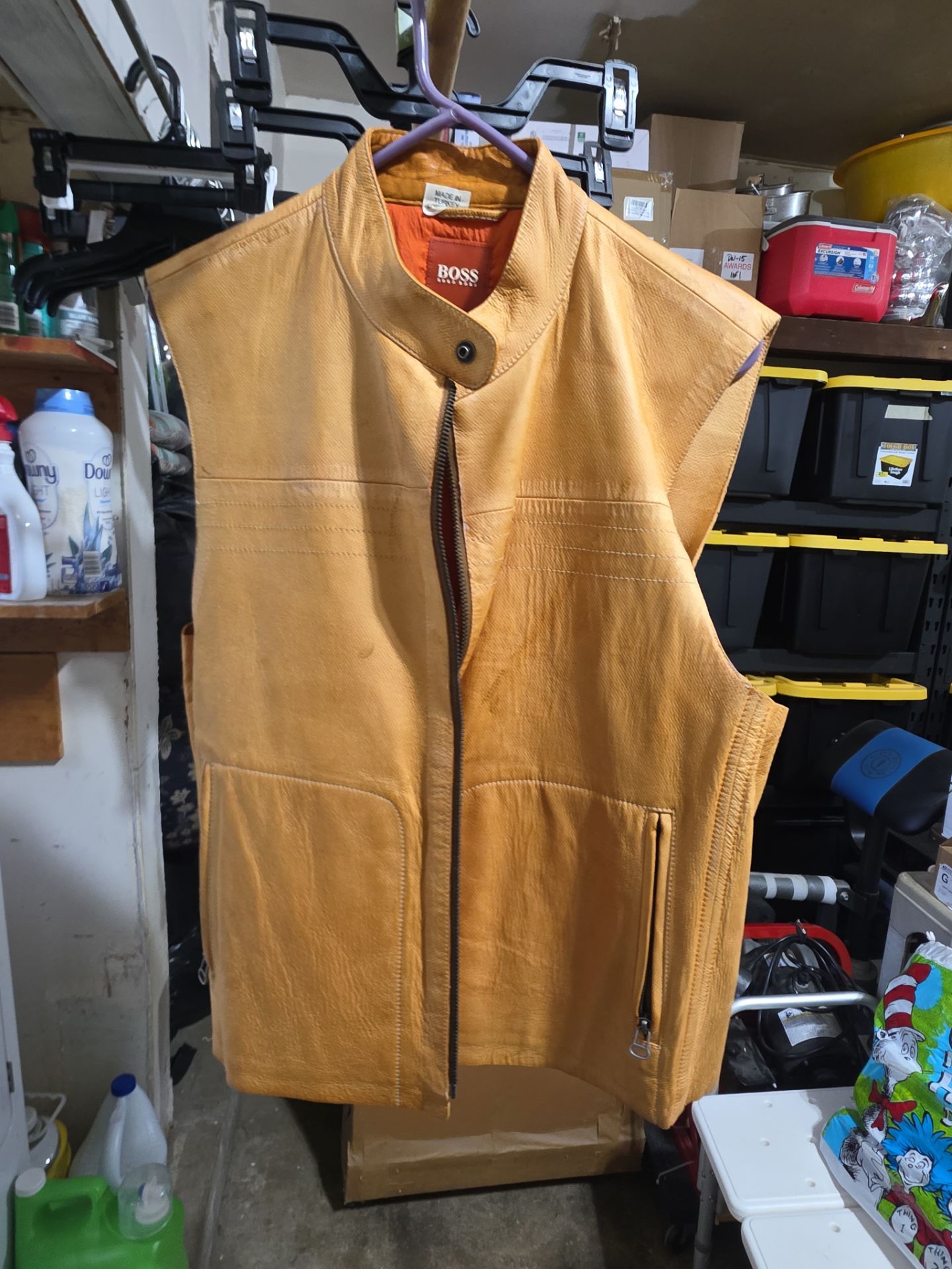 men leather vest