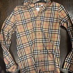 Burberry button up long sleeve