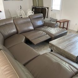 Leather Sectional 