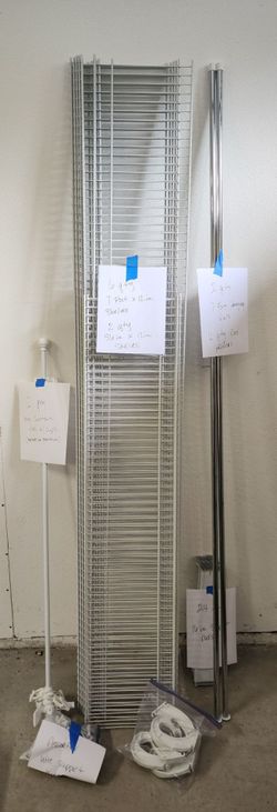 Wire closet shelves and rods