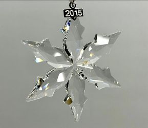 Swarovski 2015 Annual Christmas Ornament Large Crystal Snowflake (contact info removed) w Box