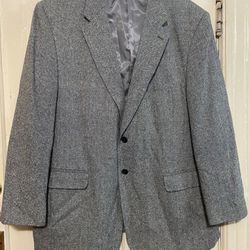 Towncraft men’s 2 button single vent %100 silk jacket / blazer 48R