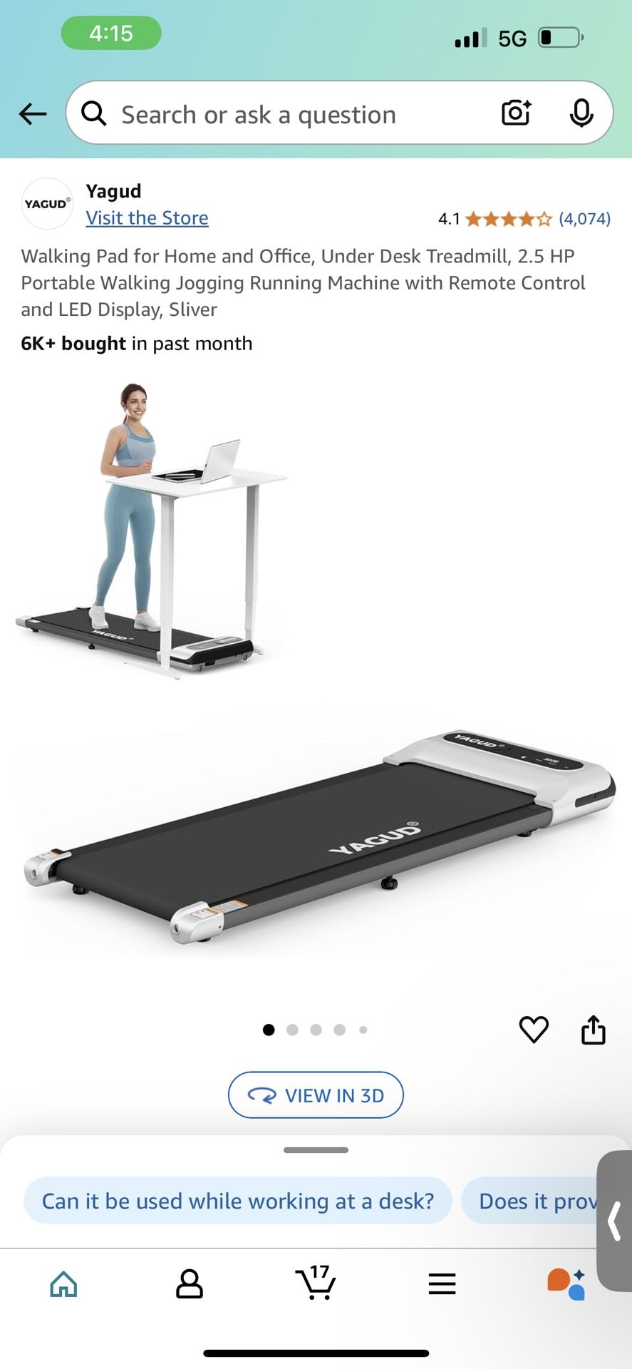 Walking Pad for Home and Office, Under Desk Treadmill