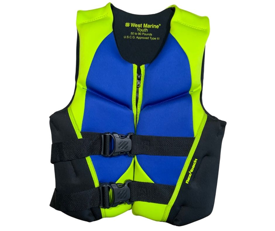 📍 West Marine Youth Life Jacket – USCG Approved | 50–90 lbs