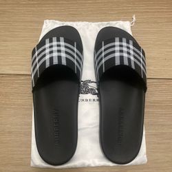 Black Burberry Slides Size 11 Mens