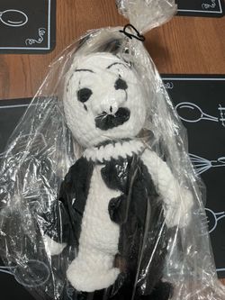Handmade Crocheted Art the Clown from Terrifier