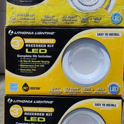 3 Each LED Recessed Lights