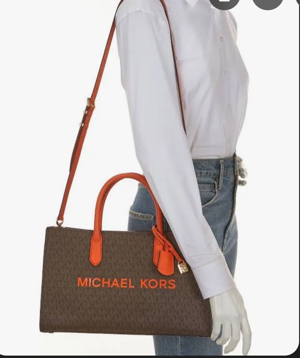 Brand New Never Used Michael Kors “Scarlet” Medium East West Satchel