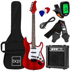 Electric Guitar Kit w/ Case, 10W Amp, Tremolo Bar - 39in