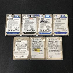 7 - 2.5” SATA HDD 250GB $20ea