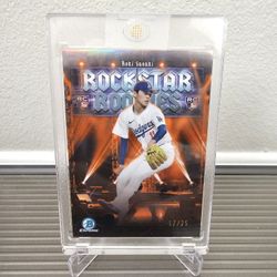 2025 Bowman Chrome Roki Sasaki Rockstar RC /25
