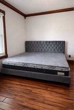 🌟 Special Queen Bed Frame with Mattress + Free Box Spring - Free Delivery Today