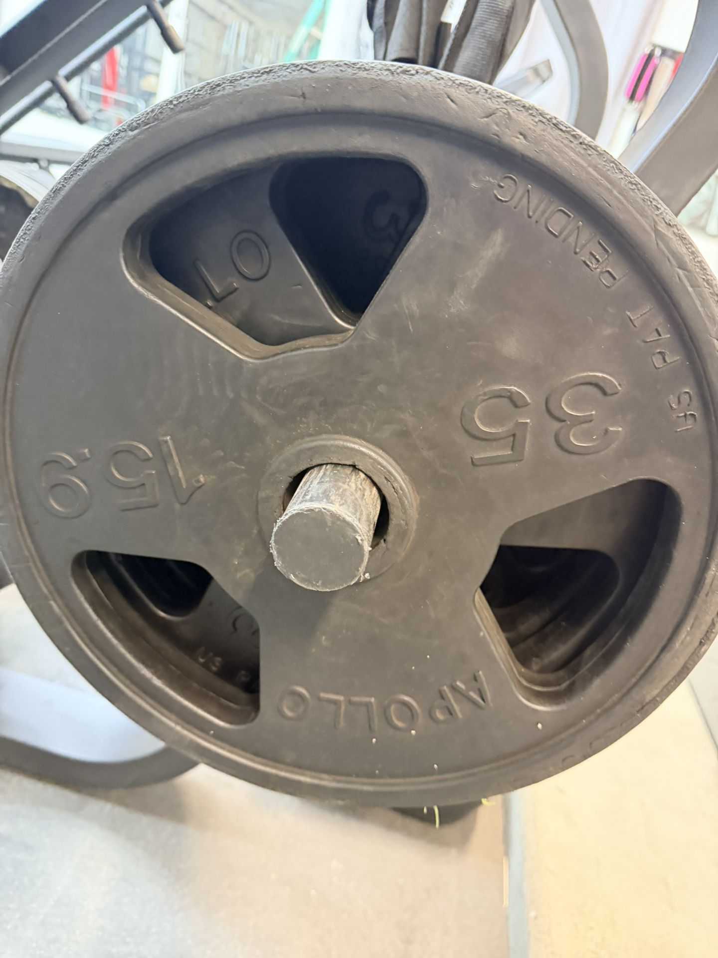 Rubber coated 35lb plates pair