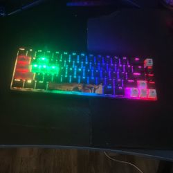 60 Percent Hyper X Gaming Keyboard With Costume Anime Key Caps 