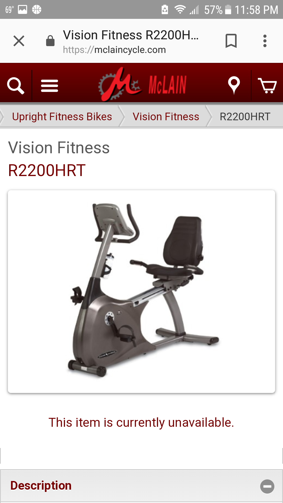 Vision Fitness R2200 Recumbent bike for Sale in Houston, TX OfferUp