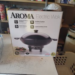 Aroma Electric Wok New Sealed In Box