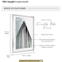 Silver Picture Frame 16x24